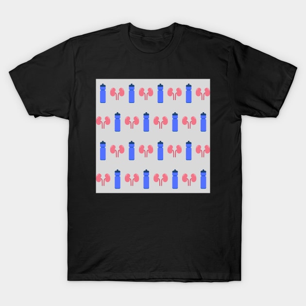 Kidneys & Blue Water Bottles T-Shirt by MoonOverPines